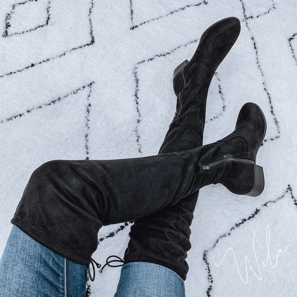 BACK IN STOCK🤩 vegan suede overtheknee boots tall - Picture 4 of 8